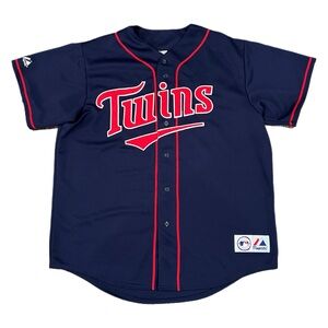 Vintage Majestic Minnesota Twins Johan Santana #57 Baseball Jersey